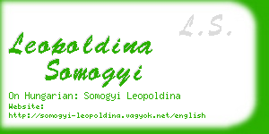 leopoldina somogyi business card